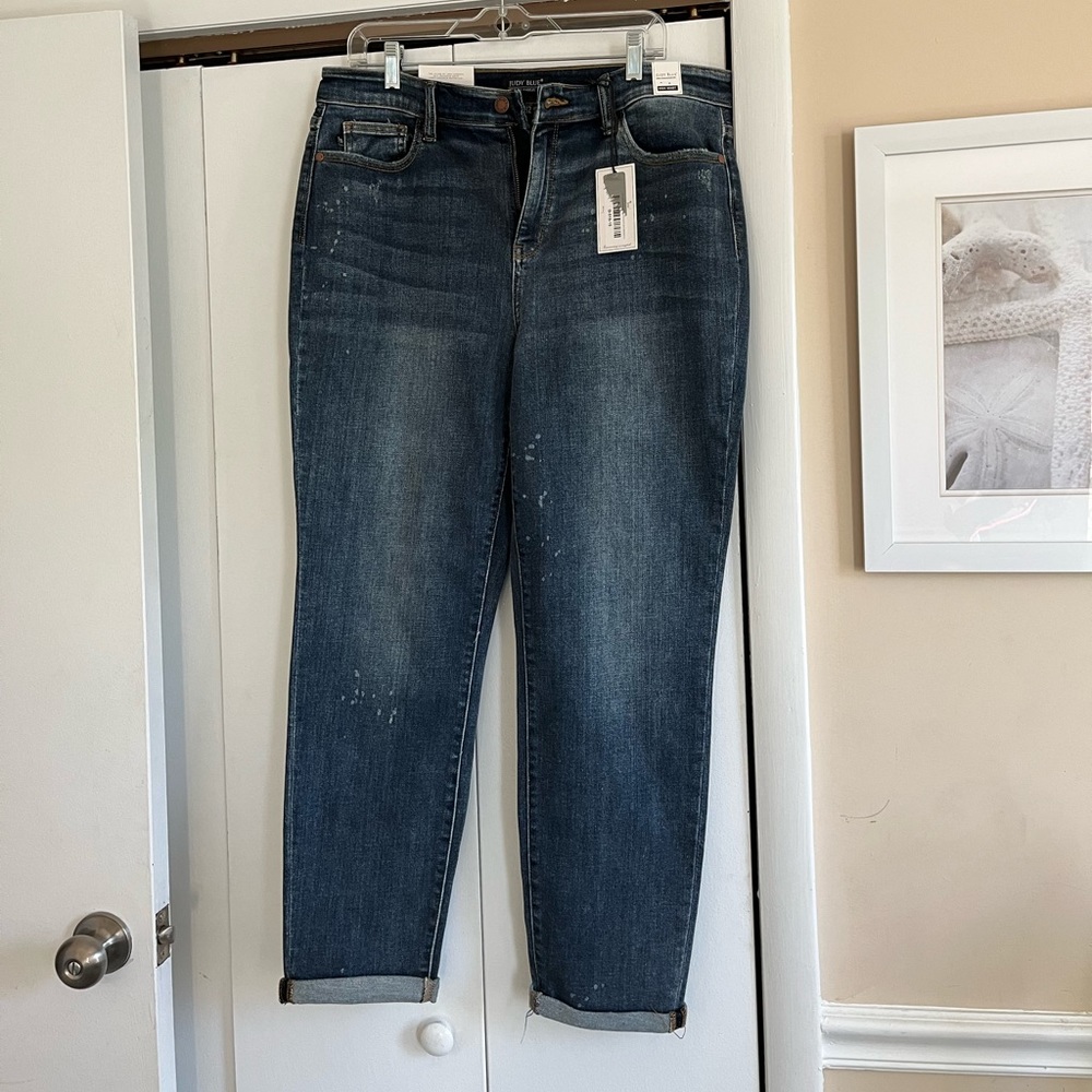 NWT Judy Blue High Waist Boyfriend Fit jeans size 15